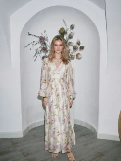 Silfi Vintage Flower Dress Offwhite