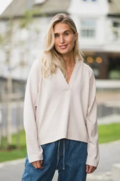 Sim Vincent Polo Blouse Haze
