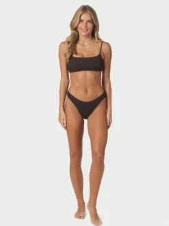 Skin Sand Crepe Bikini Brief Dark Brown