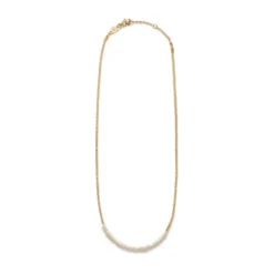 Slim Pearly Necklace Gold