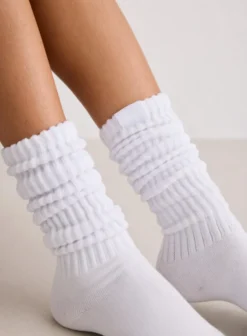 Slouch Socks White