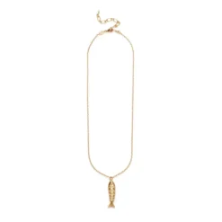 Something Fishy Necklace Gold