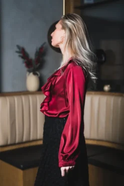 Sophia Blouse Semi Rich Merlot