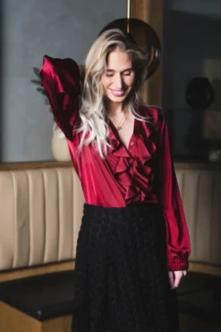 Sophia Blouse Semi Rich Merlot
