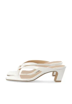 Spice Toe Post Faux Leather Offwhite