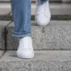 Spin Leather Sneakers White