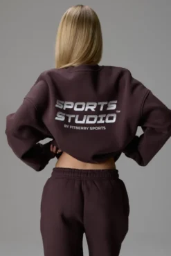 Sports Studio Crewneck Saddle Brown