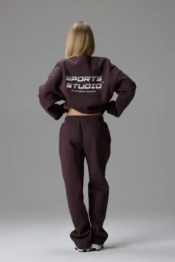Sports Studio Straight Leg Joggers Saddle Brown
