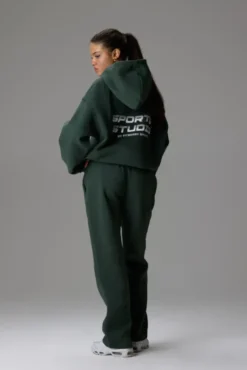 Sports Studio Straight Leg Joggers Evergreen