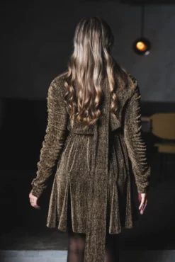 Stardust Frill Dress Black & Gold