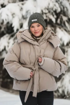 Steilia Brushed Down Jacket Beige