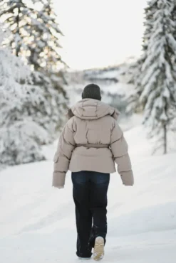 Steilia Brushed Down Jacket Beige