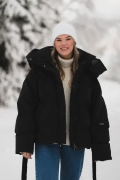 Steilia Brushed Down Jacket Black