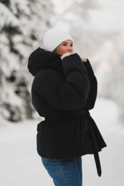 Steilia Brushed Down Jacket Black