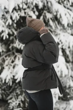 Steilia Brushed Down Jacket Dark Green