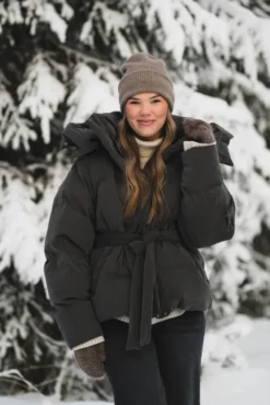 Steilia Brushed Down Jacket Dark Green