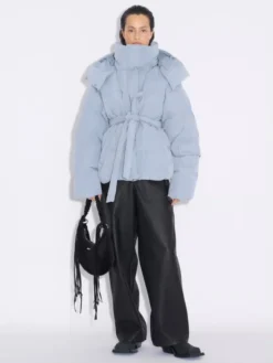 Steilia Brushed Down Jacket Light Blue