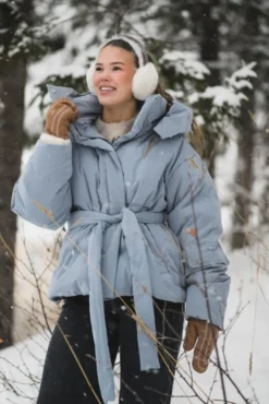 Steilia Brushed Down Jacket Light Blue