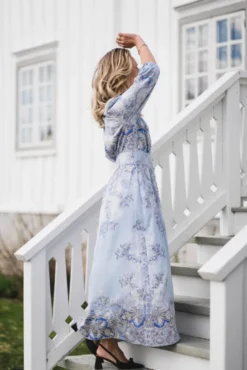 Stellar Artist Paisley Dress Light Blue