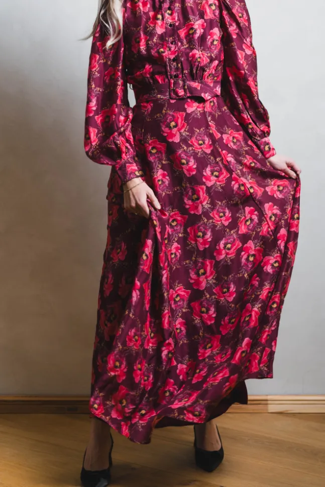 Striped Organza Belt Dress Romace