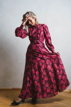 Striped Organza Belt Dress Romace