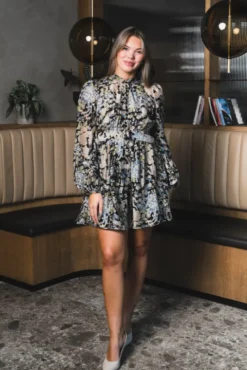 Striped Organza Mini Dress Callidora