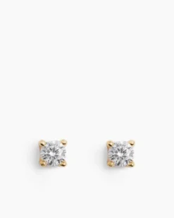 Stud Earrings Gold 6 mm