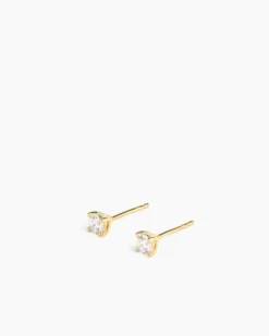 Stud Earrings Gold 6 mm