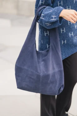 Suede Dalliea Bag Dark Blue