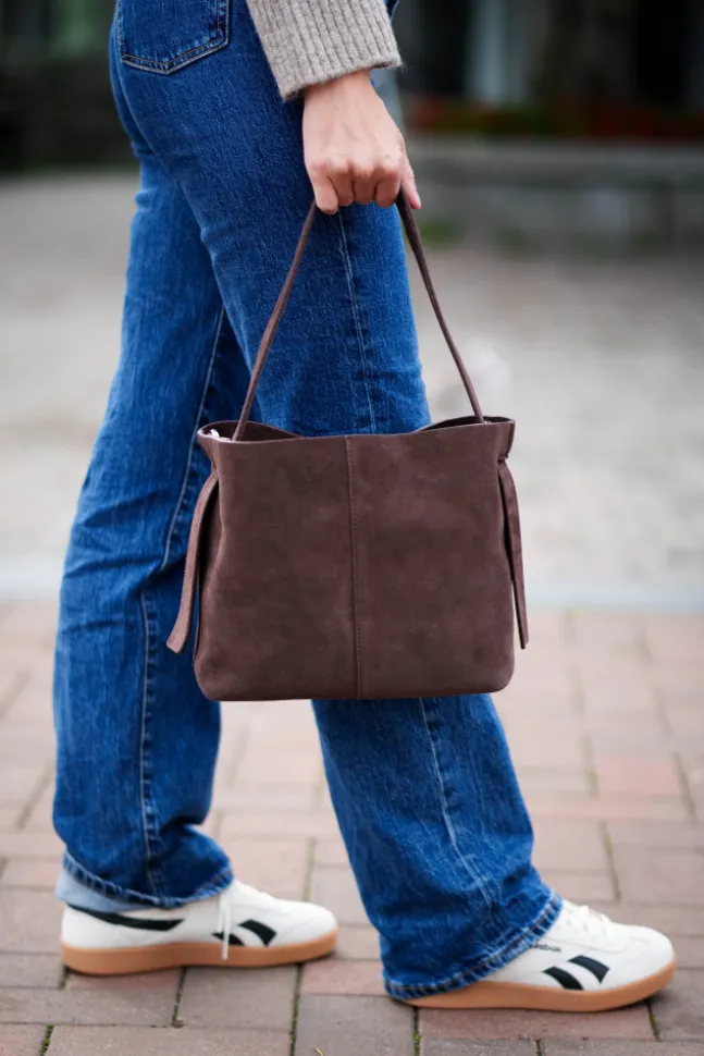 Suede Fraya Small Bag Hot Fudge Brown