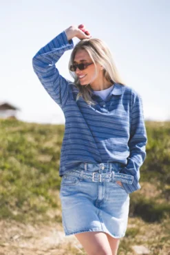 Sunny Polo Blue Stripe