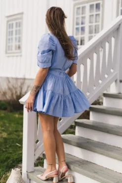 Tabbie Poplin Dress Light Blue