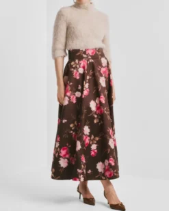 Taffeta Maxi Skirt Soft Bloom