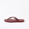 Tapered Flip Flops Burgundy