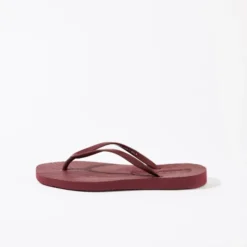 Tapered Flip Flops Burgundy