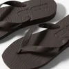 Tapered Platform Flip Flops Brown