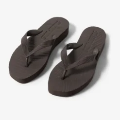 Tapered Platform Flip Flops Brown