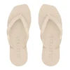 Tapered Platform Flip Flops Eggnog