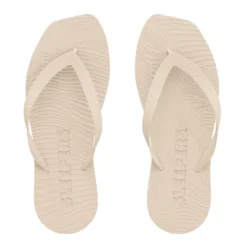 Tapered Platform Flip Flops Eggnog