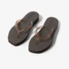Tapered Platform Flip Flops Trans Brown