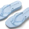 Tapered Platform Flip Flops Trans Blue