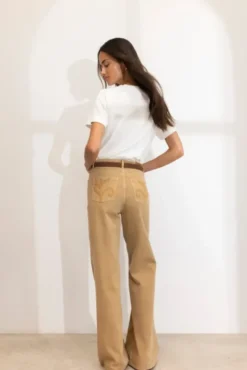 Taylor Embroidered Camel