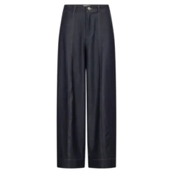 Terry Barrel Pant Navy Denim