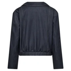 Terry Double Breasted Blazer Navy Denim