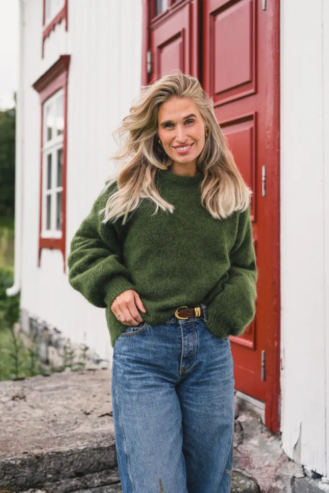 Thea Amalie Pullover Chive Melange