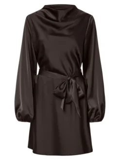 Thea LS Dress Coffee Bean