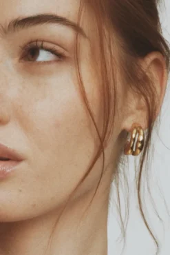The Big Curved Hoops Gold