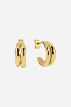 The Curved Hoops Gold