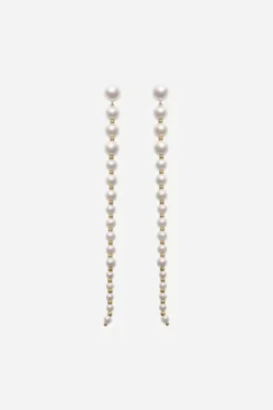The Long Pearl Earrings Cream