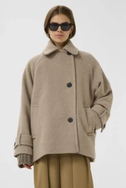 Thora Minona Coat R Sandy Grey Melange